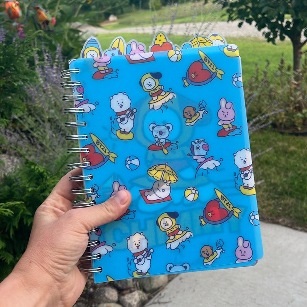 BT21 tabbed notebook beach surfing edition